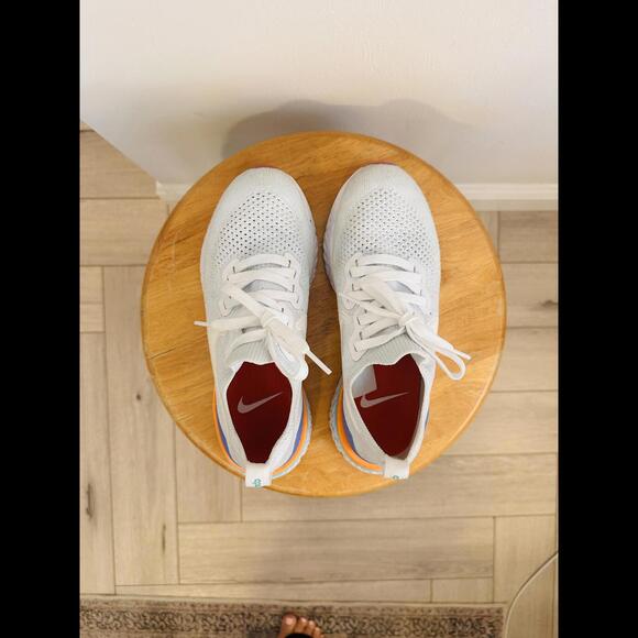 Size 6 - Nike Epic React Flyknit 2 White Jade Ember - Picture 3 of 9